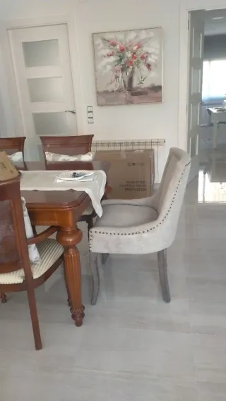 4 Sillas Comedor Terciopelo Beige