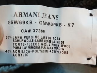 Jersey Armani Jeans Talla L. Pura lana virgen