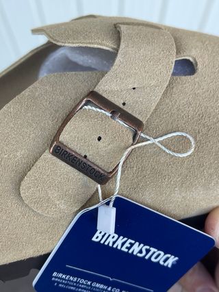 Birkenstock Boston 45 Beige Soft Footbed