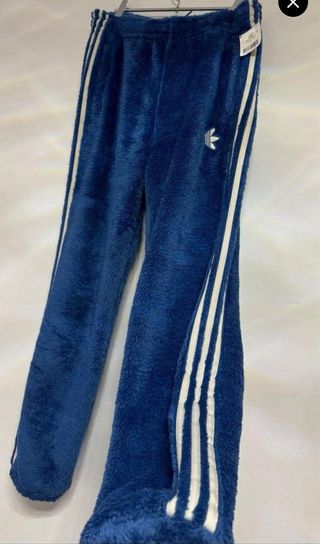 ADIDAS PANTALON CHANDAL FLUFFY FELPA AZUL HOMBRE M