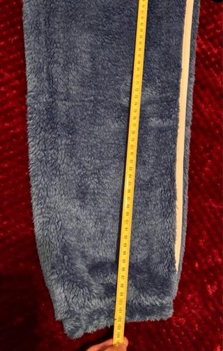 ADIDAS PANTALON CHANDAL FLUFFY FELPA AZUL HOMBRE M