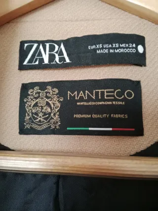 Abrigo Zara Mujer Talla XS Beige