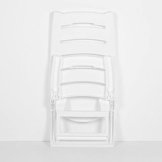Silla de playa blanca plegable