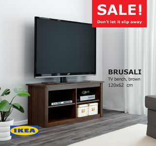 Mueble TV IKEA Brusali Marrón