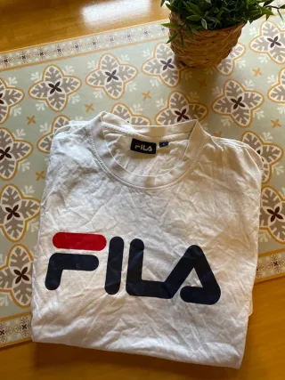 Camiseta Fila Logo Blanca Talla L