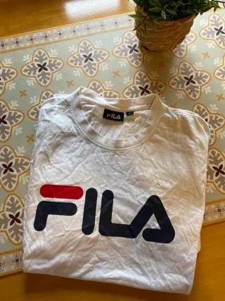 Camiseta Fila Logo Blanca Talla L