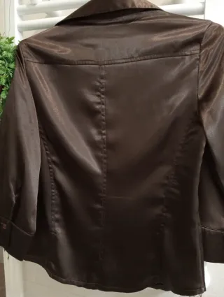 Camisa satén marrón Caroll Talla M