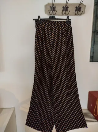 Pantaloni palazzo fantasia geometrica