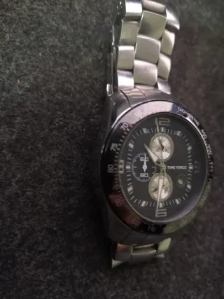 Reloj Time Force Acero Cronógrafo Negro