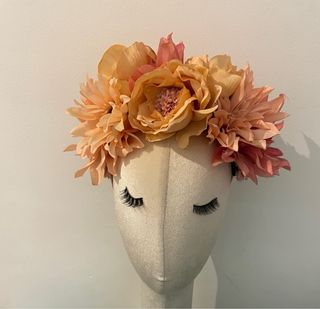Tocado artesanal flores
