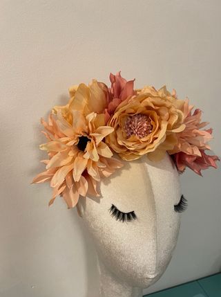 Tocado artesanal flores