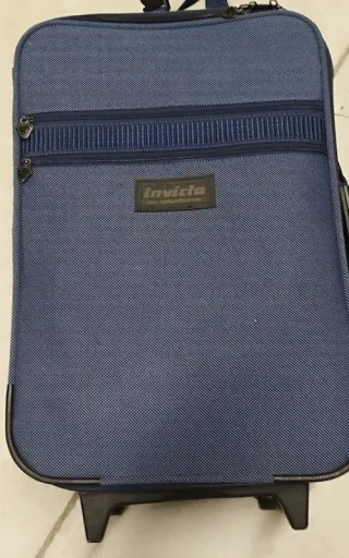 Valigia Trolley Invicta Semirigida Blu/Grigio