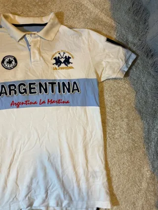 Polo La Martina Argentina Blanco/Azul XL