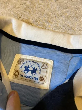 Polo La Martina Argentina Blanco/Azul XL
