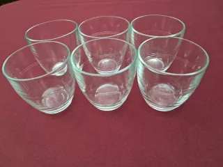 6 Vasos de Vidrio Transparentes