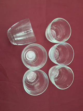 6 Vasos de Vidrio Transparentes
