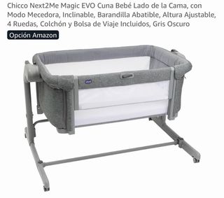 Cuna Chicco Next2Me Magic EVO Gris Oscuro