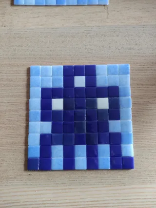 Mosaico Space Invader Azul