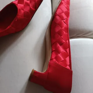 Scarpe Bruschi rosse 38.5 raso artigianali