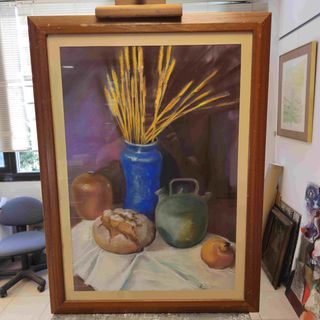 BODEGON CERAS SOBRE PAPEL H. GUTIERREZ