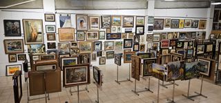 BODEGON CERAS SOBRE PAPEL H. GUTIERREZ