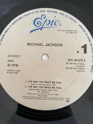 Vinilo Michael Jackson - The Way You Make Me Feel