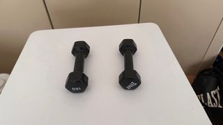 2 Mancuernas 1 kg Crivit Negras