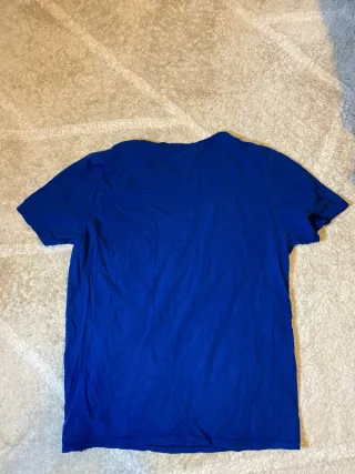 Camiseta Nike Azul con Estampado Baloncesto