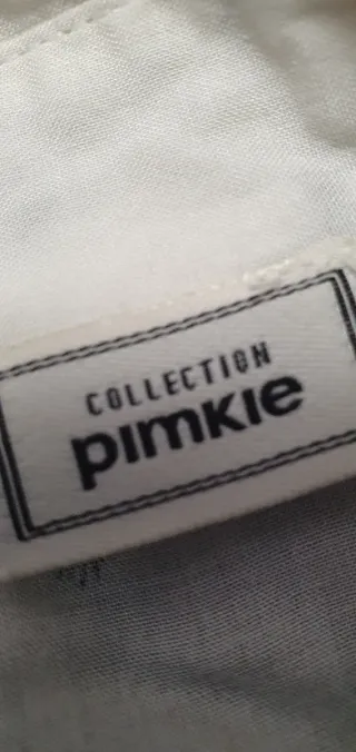 Camisa blanca estampada mujer