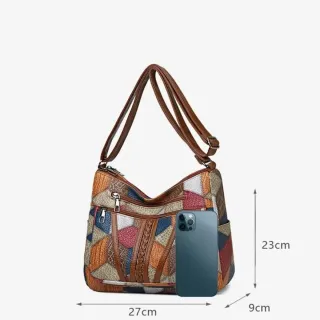 Bolso cruzado de mujer vintage | Piel sintética