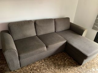 Sofá chaise longue con canapé y cama