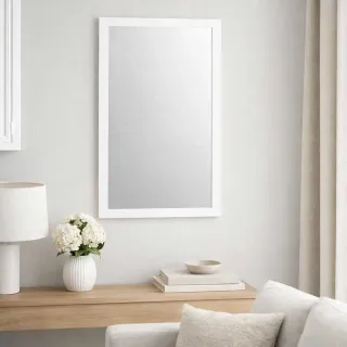 Espejo Decorativo Blanco Liso 45x65