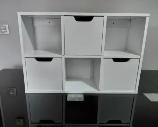 Mueble organizador madera lacada blanca a estrenar