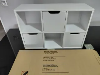 Mueble organizador madera lacada blanca a estrenar