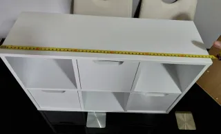 Mueble organizador madera lacada blanca a estrenar