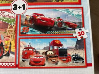 4x Puzzles Cars Disney Pixar