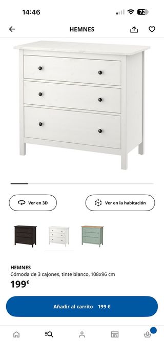 Cómoda cambiador bebé 3 cajones