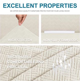 Funda sillón elástica beige nueva