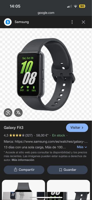 Samsung Galaxy Fit3 Gris