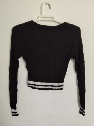 Jersey negro rayas blancas XS