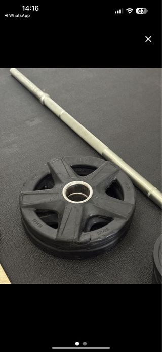 Set Discos Mancuernas y Barras