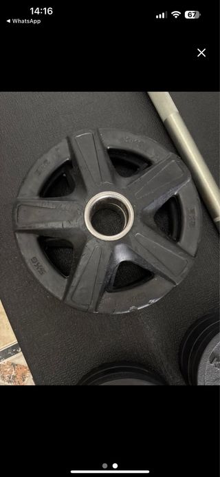 Set Discos Mancuernas y Barras