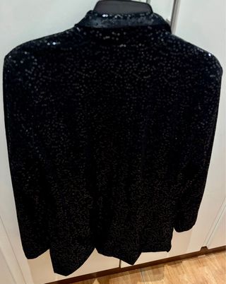 Americana negra lentejuelas