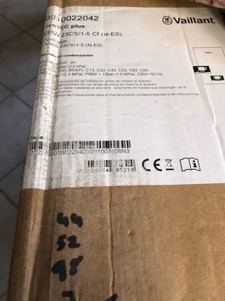 Caldera de gas natural Vaillant alta eficiencia