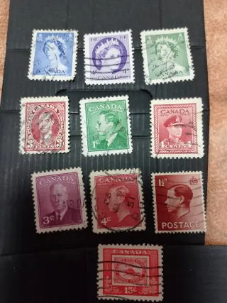 Lotto Francobolli Canada Regina Elisabetta