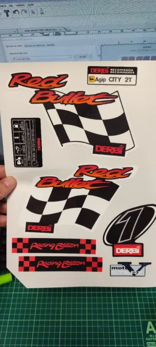 Kit Adhesivos Derbi Variant Red Bullet