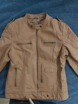 Chaqueta Piel Beige
