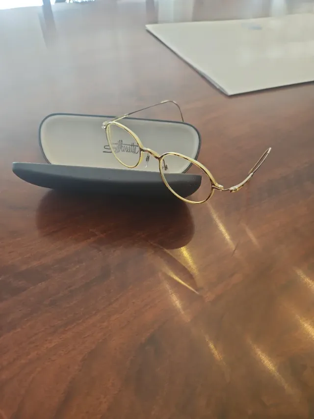 Montura de gafas Silhouette doradas