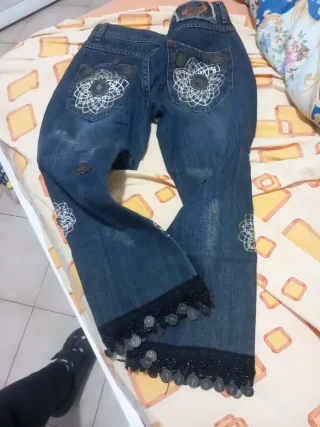 Jeans donna Ginz decorati