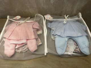 Muñeco Reborn Mellizos Arias de 28cm + Ropitas
